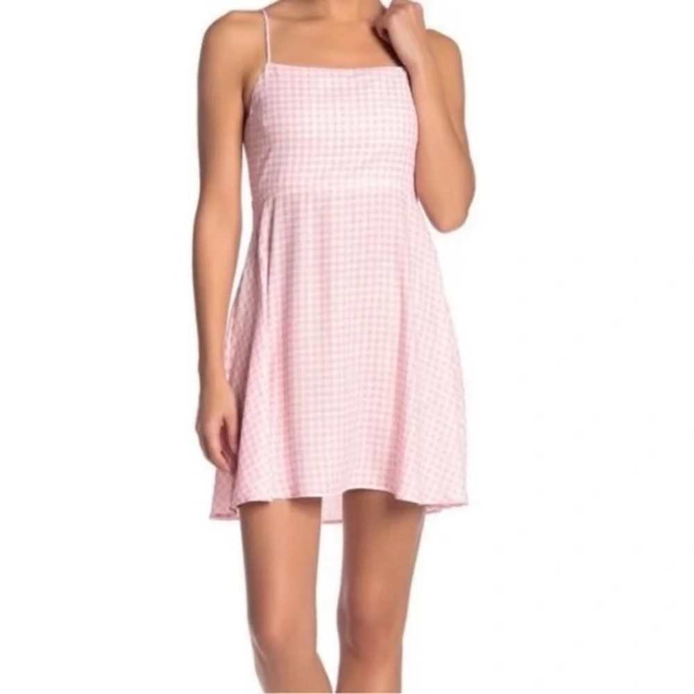 Show Me Your Mumu Pink Gingham Mini Dress